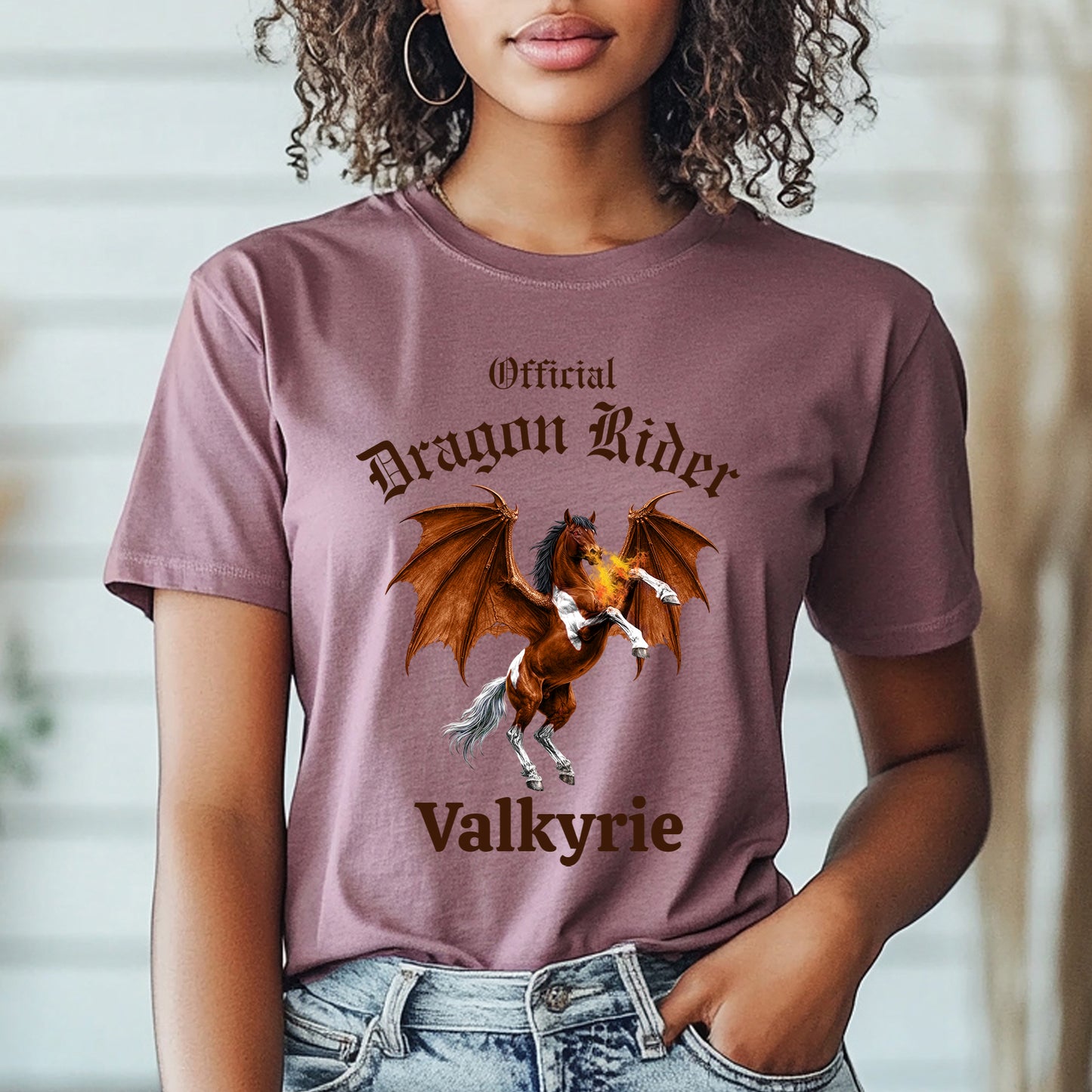Personalized Official Dragon Rider Bay & White Rearing Winged Horse Equestrian Unisex Jersey Short Sleeve Tee