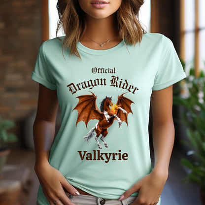 Personalized Official Dragon Rider Bay & White Rearing Winged Horse Equestrian Unisex Jersey Short Sleeve Tee