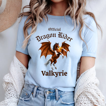 Personalized Official Dragon Rider Bay & White Rearing Winged Horse Equestrian Unisex Jersey Short Sleeve Tee