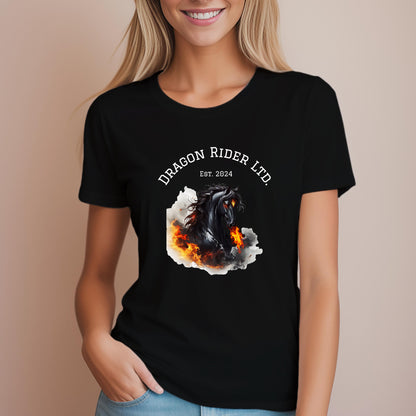 Dragon Rider Ltd Fire Breathing Horse Fantasy Women's Relaxed Fit Tee