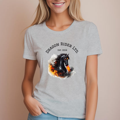 Dragon Rider Ltd Fire Breathing Horse Fantasy Women's Relaxed Fit Tee