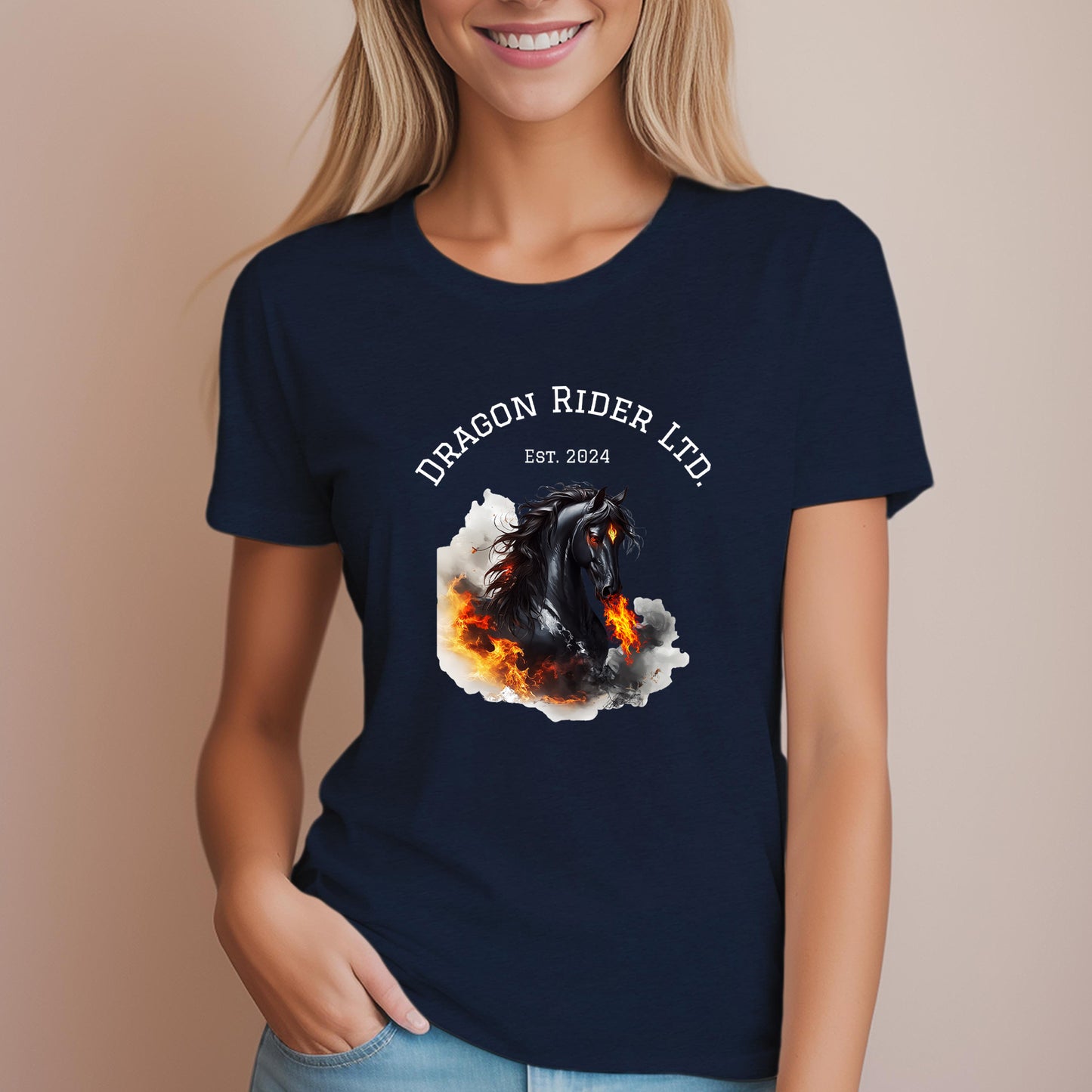 Dragon Rider Ltd Fire Breathing Horse Fantasy Women's Relaxed Fit Tee