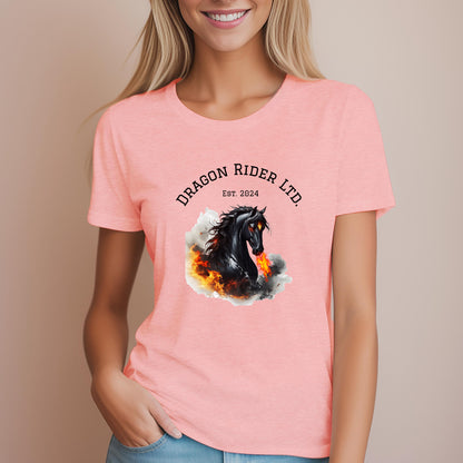 Dragon Rider Ltd Fire Breathing Horse Fantasy Women's Relaxed Fit Tee