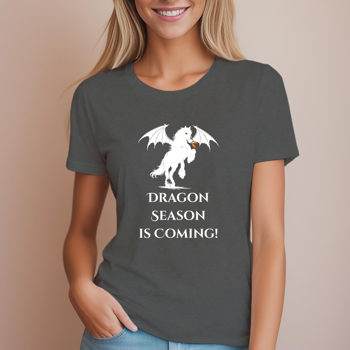 Dragon Season Is Coming Winged Horse Equestrian Women's Relaxed Fit Tee