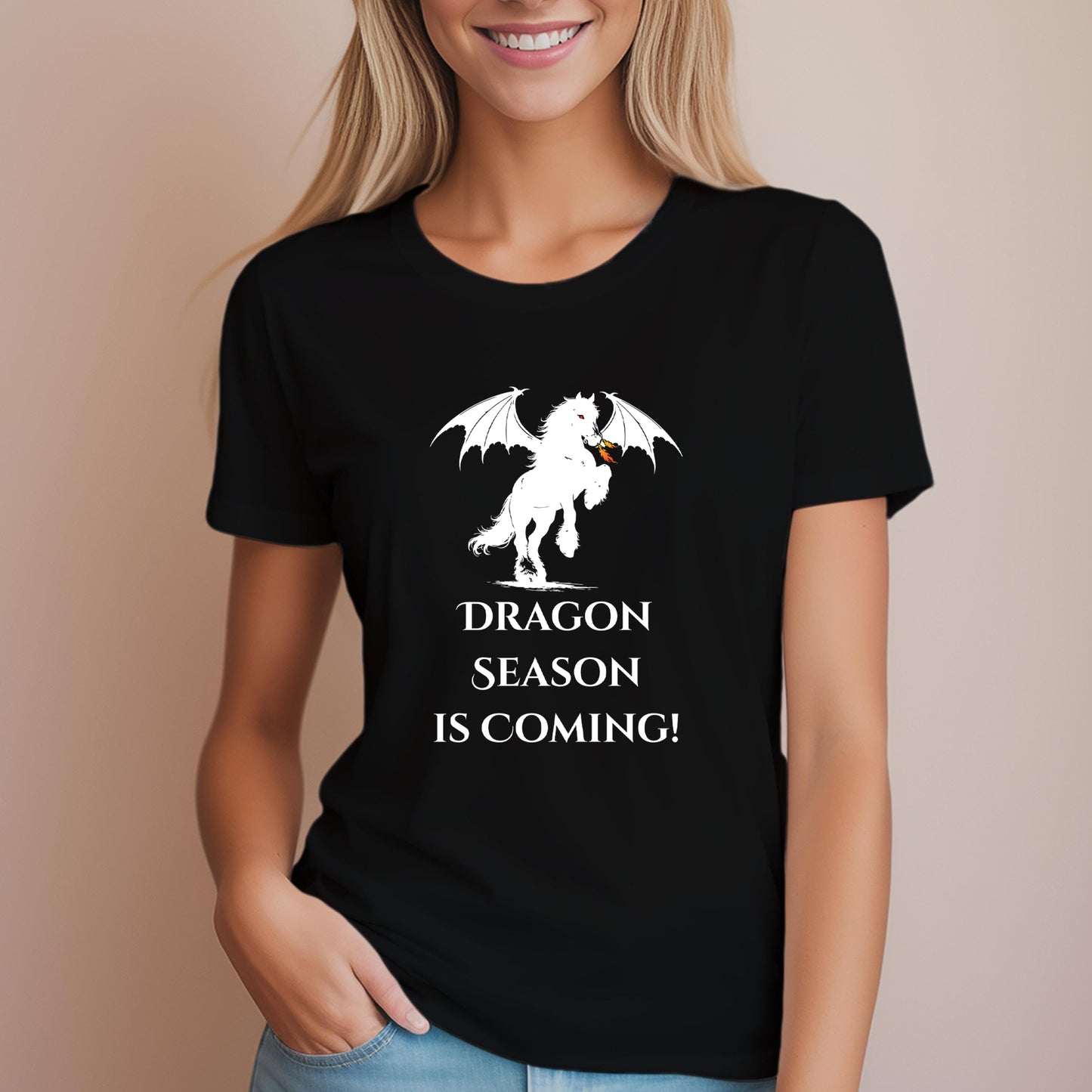 Dragon Season Is Coming Winged Horse Equestrian Women's Relaxed Fit Tee