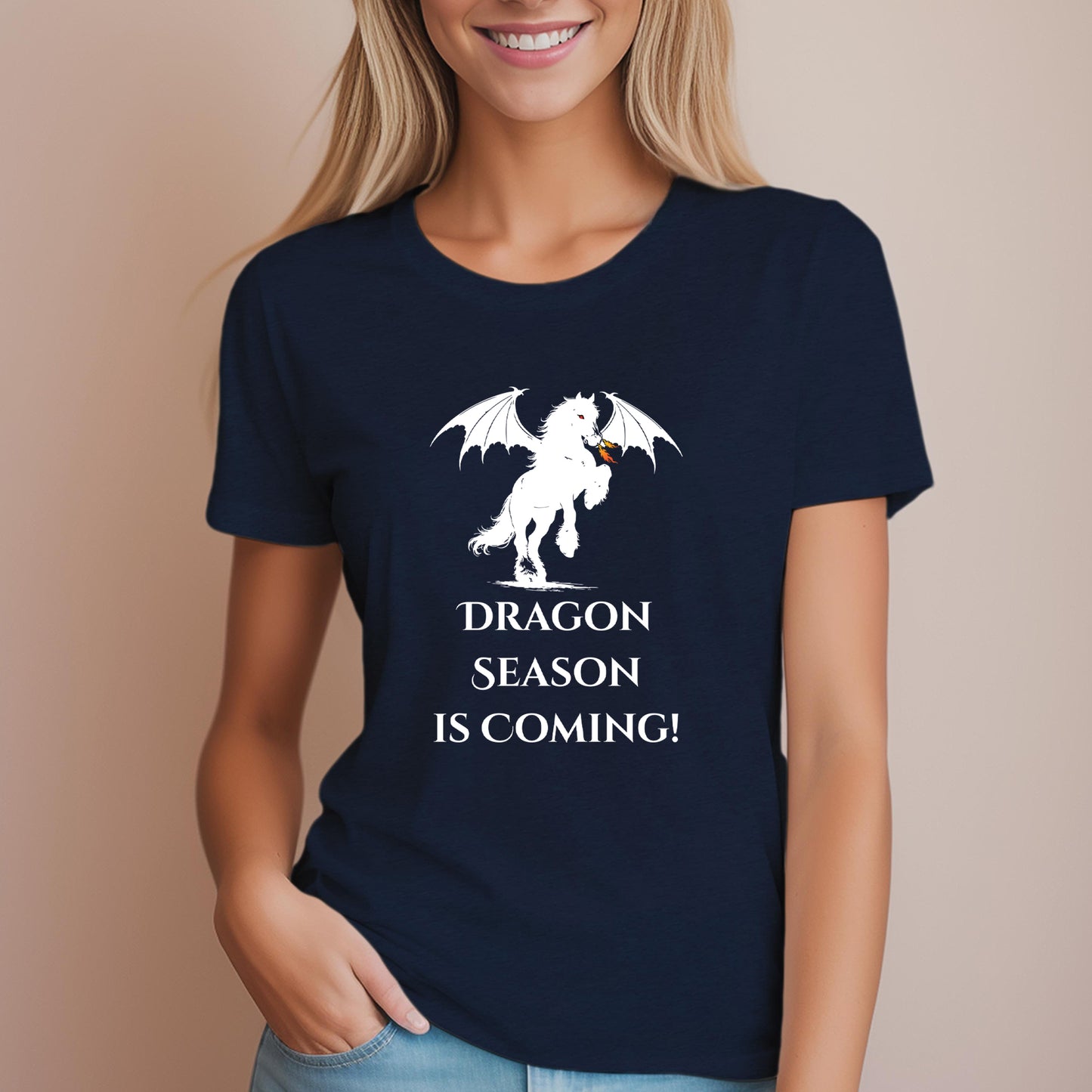 Dragon Season Is Coming Winged Horse Equestrian Women's Relaxed Fit Tee