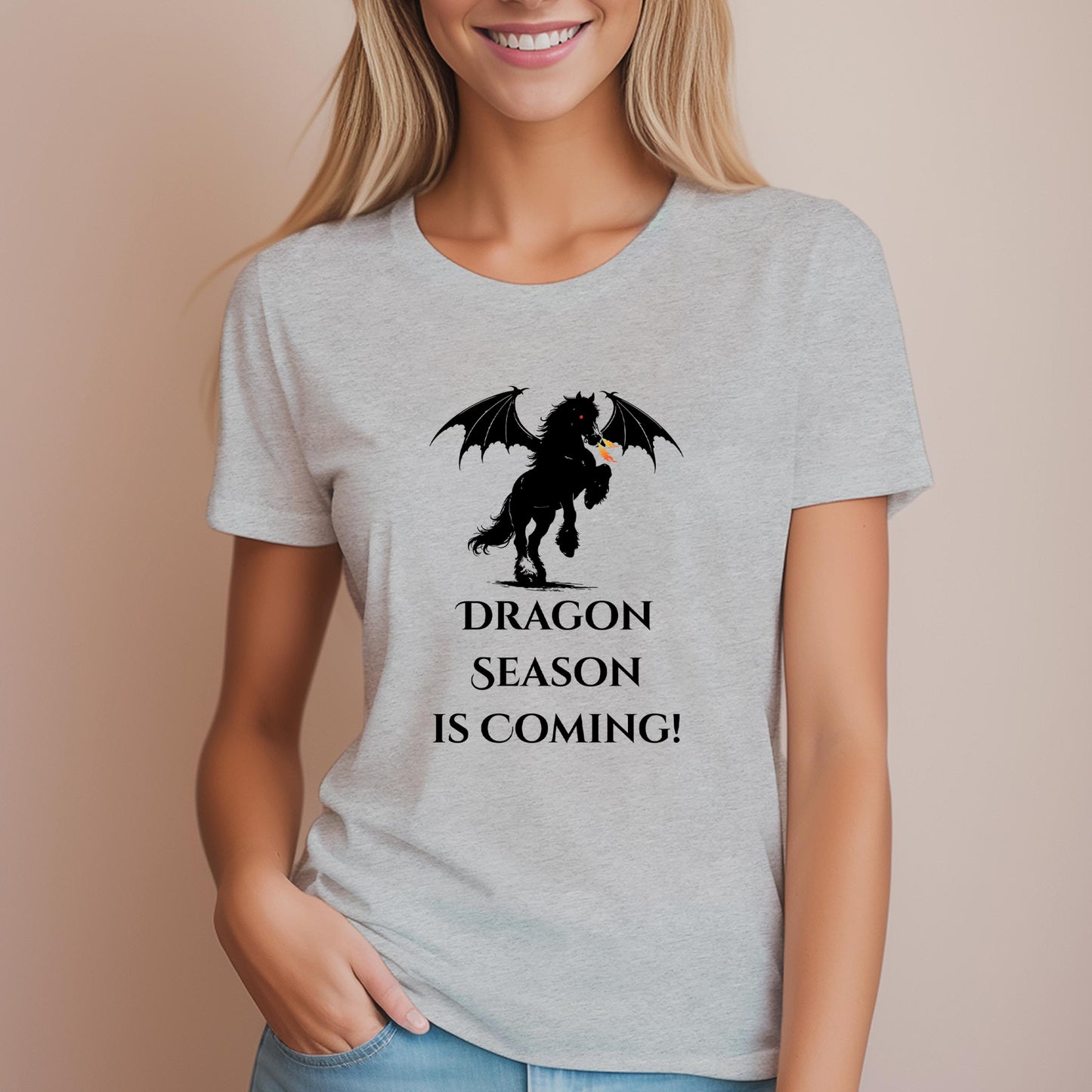 Dragon Season Is Coming Winged Horse Equestrian Women's Relaxed Fit Tee