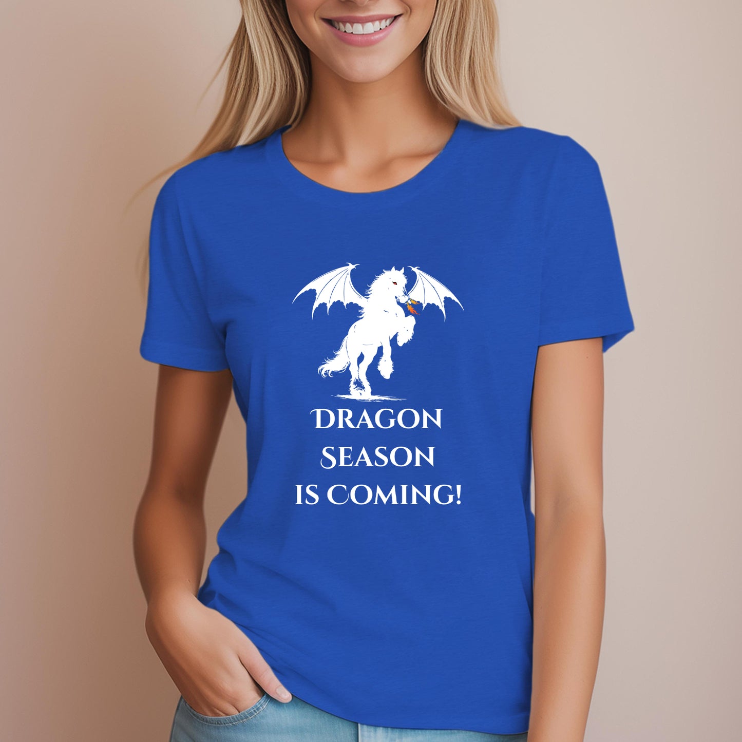 Dragon Season Is Coming Winged Horse Equestrian Women's Relaxed Fit Tee
