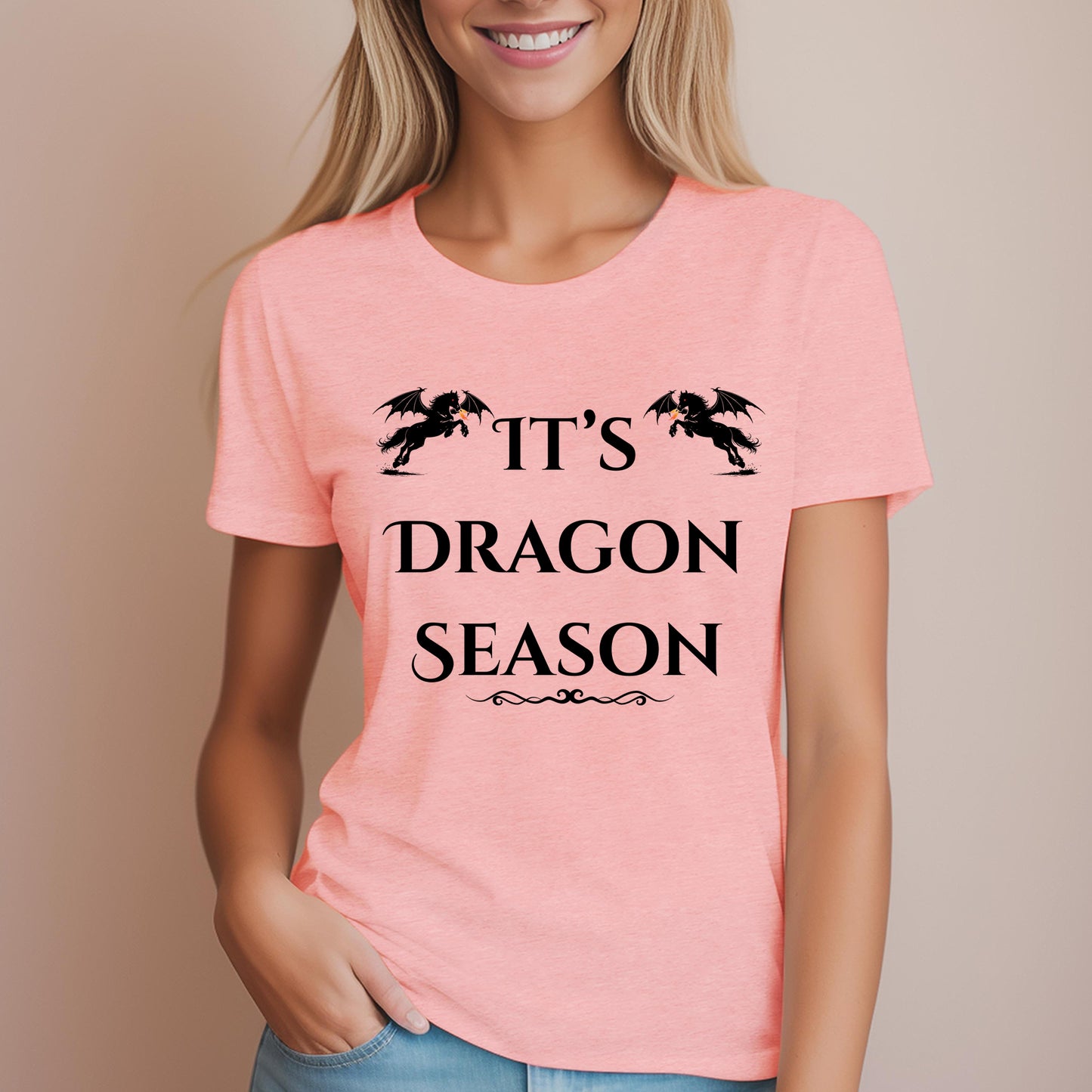 It’s Dragon Season Fantasy Equestrian Dragon Rider Women's Relaxed Fit Tee