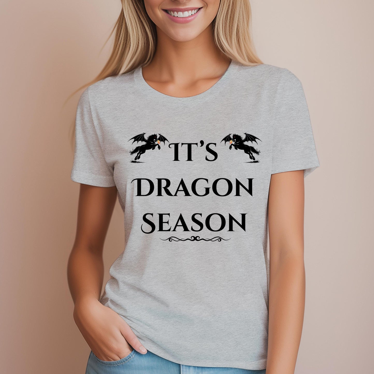 It’s Dragon Season Fantasy Equestrian Dragon Rider Women's Relaxed Fit Tee