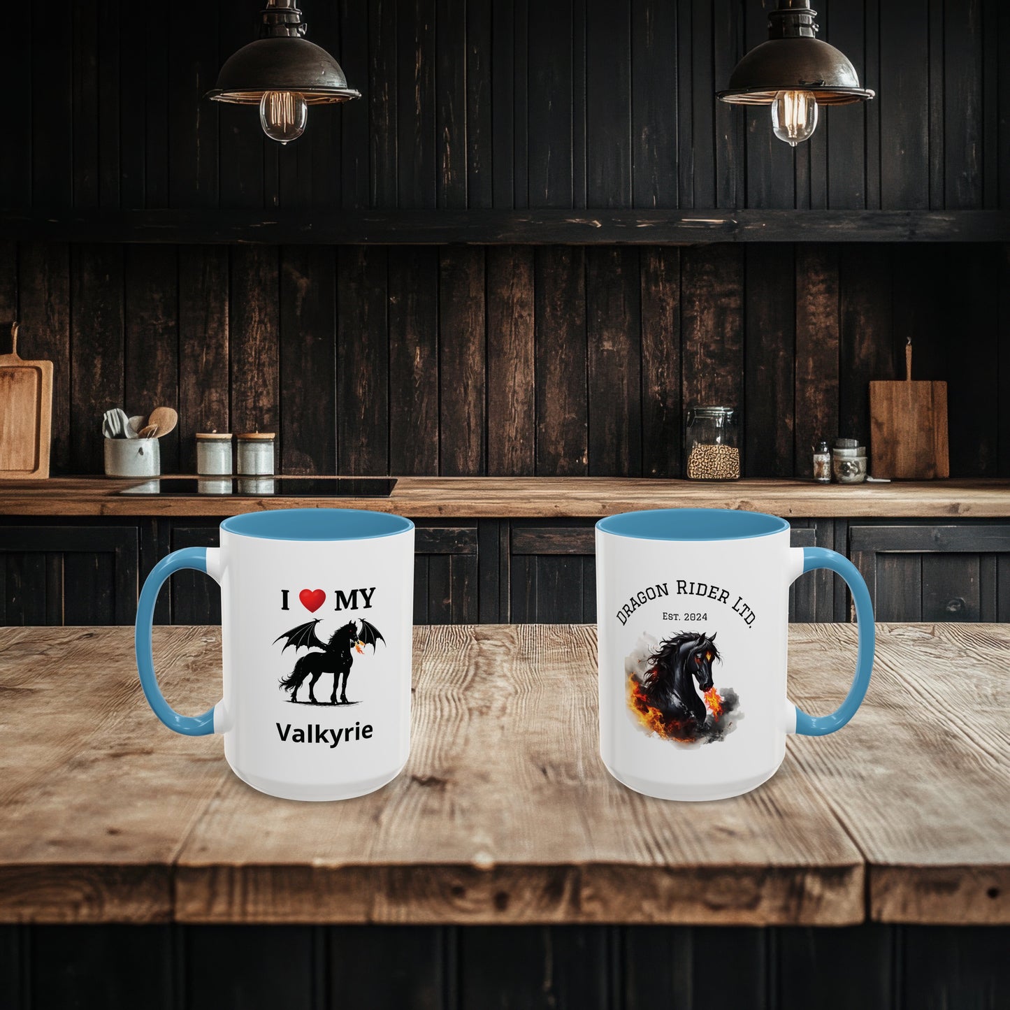 Personalized I Love My Dragon Horse Unisex Ceramic Coffee Mug