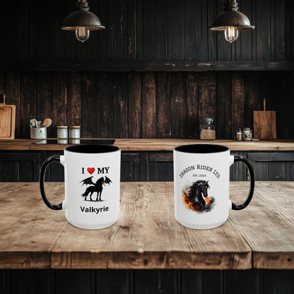Personalized I Love My Dragon Horse Unisex Ceramic Coffee Mug