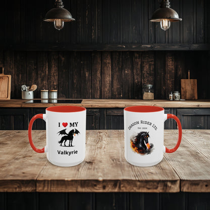 Personalized I Love My Dragon Horse Unisex Ceramic Coffee Mug