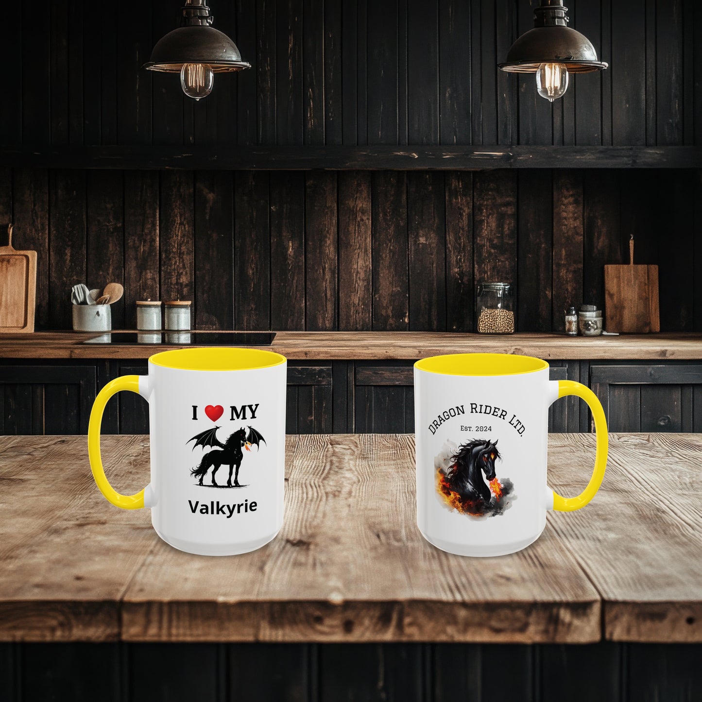 Personalized I Love My Dragon Horse Unisex Ceramic Coffee Mug