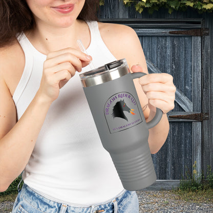 Personalized I Love My Dragon Horse Insulated Travel Mug