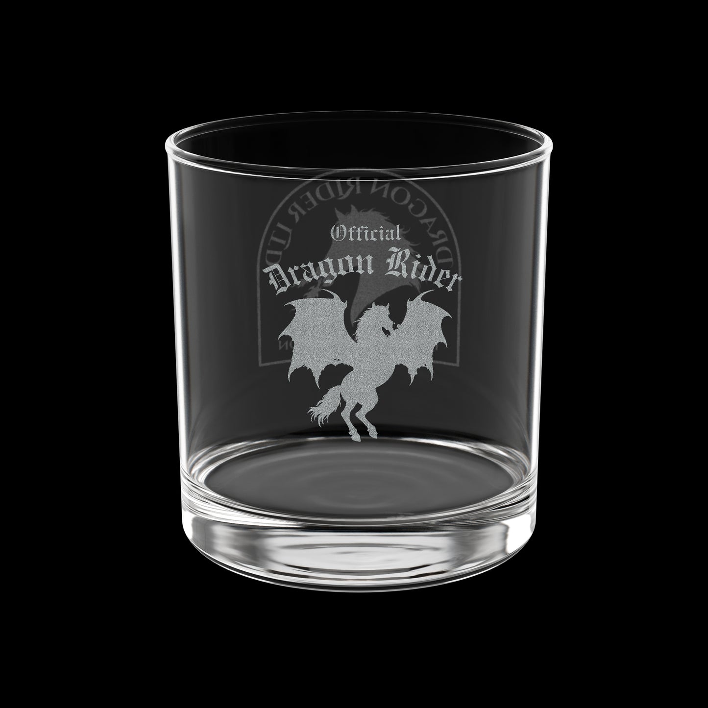 Dragon Horse Engraved Whiskey Glass