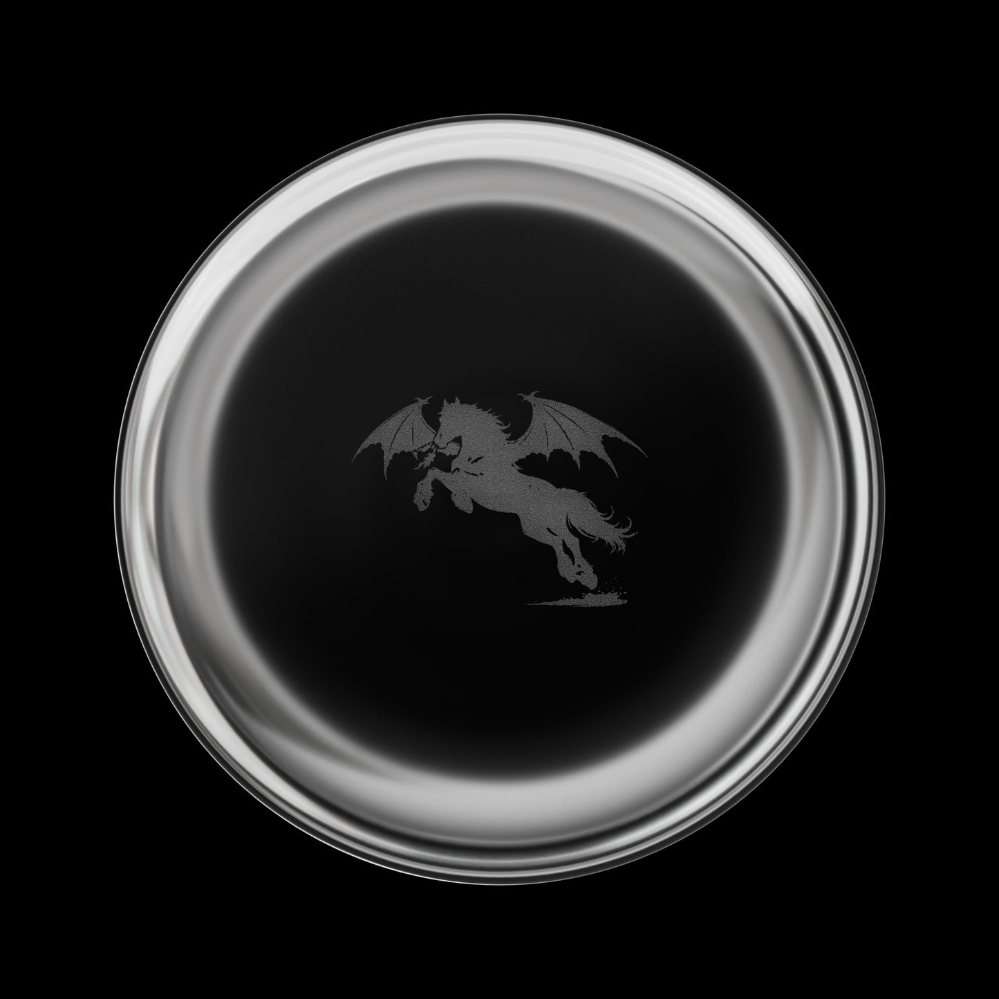 Dragon Horse Engraved Whiskey Glass