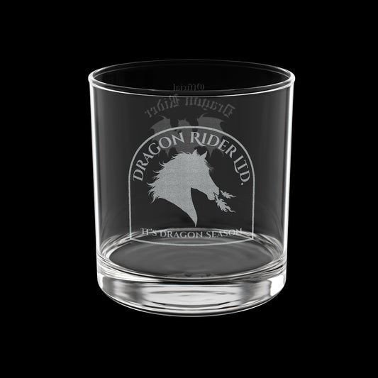 Dragon Horse Engraved Whiskey Glass
