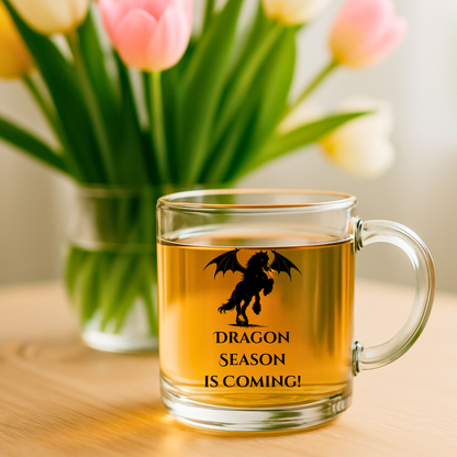 Dragon Season Dragon Rider Fantasy Horse Glass Mug