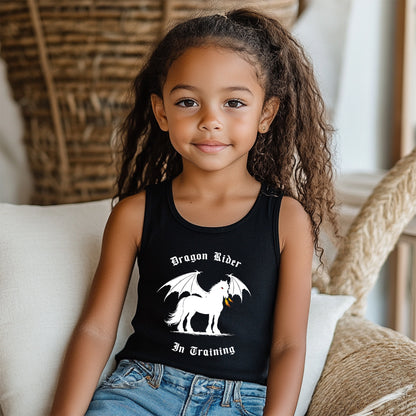 Dragon Rider In Training Winged Horse Fantasy Kid's Jersey Tank Top