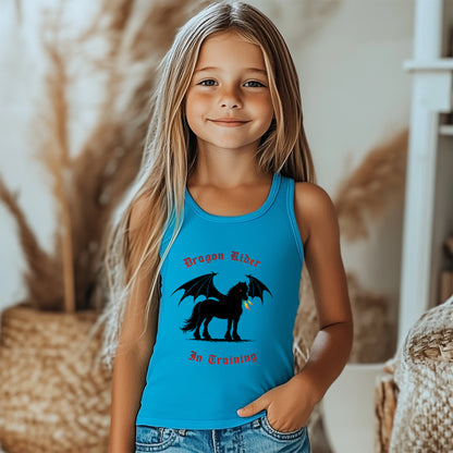 Dragon Rider In Training Winged Horse Fantasy Kid's Jersey Tank Top