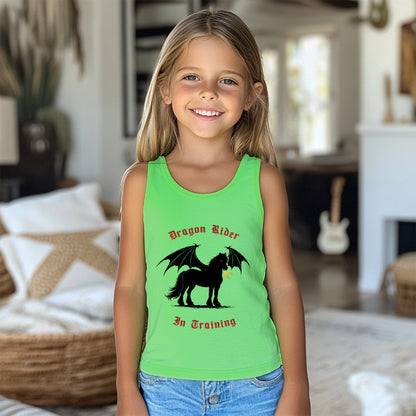 Dragon Rider In Training Winged Horse Fantasy Kid's Jersey Tank Top