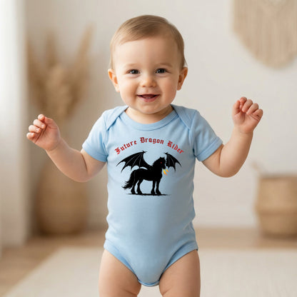 Future Dragon Rider Winged Horse Fantasy Equestrian Infant Fine Jersey Bodysuit