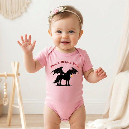 Future Dragon Rider Winged Horse Fantasy Equestrian Infant Fine Jersey Bodysuit