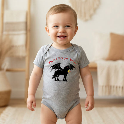 Future Dragon Rider Winged Horse Fantasy Equestrian Infant Fine Jersey Bodysuit