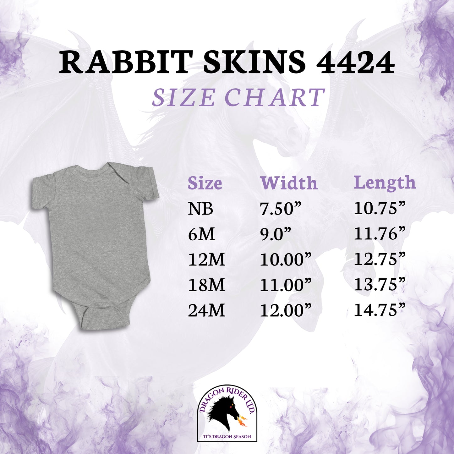 Future Dragon Rider Winged Horse Fantasy Equestrian Infant Fine Jersey Bodysuit