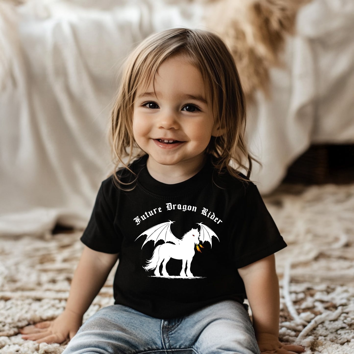 Future Dragon Rider Winged Horse Fantasy Infant Fine Jersey Tee
