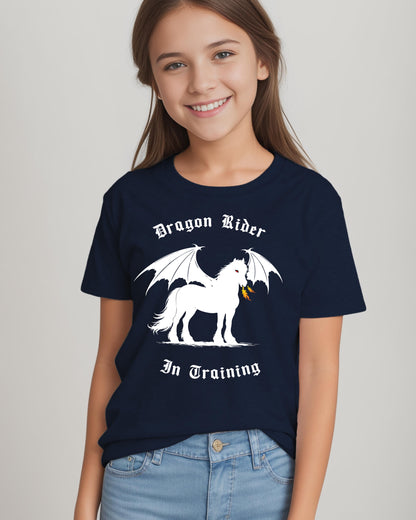 Dragon Rider In Training Winged Horse Fantasy Youth Short Sleeve Tee