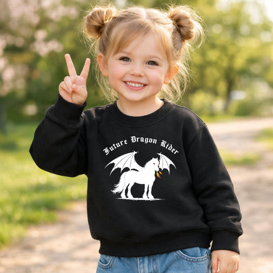 Future Dragon Rider Winged Horse Fantasy Toddler Sweatshirt