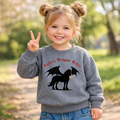 Future Dragon Rider Winged Horse Fantasy Toddler Sweatshirt