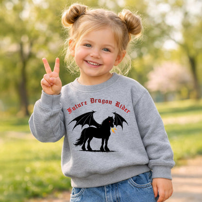 Future Dragon Rider Winged Horse Fantasy Toddler Sweatshirt