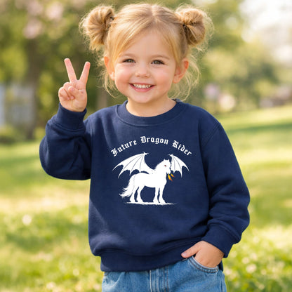 Future Dragon Rider Winged Horse Fantasy Toddler Sweatshirt