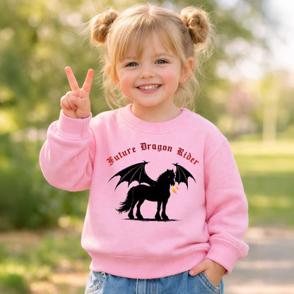 Future Dragon Rider Winged Horse Fantasy Toddler Sweatshirt