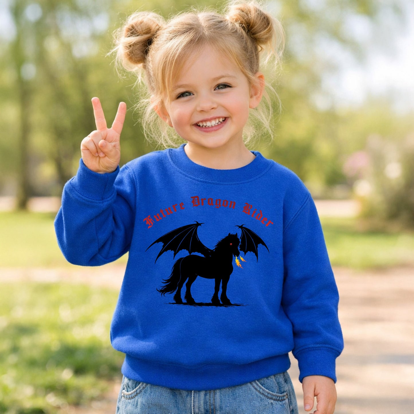 Future Dragon Rider Winged Horse Fantasy Toddler Sweatshirt