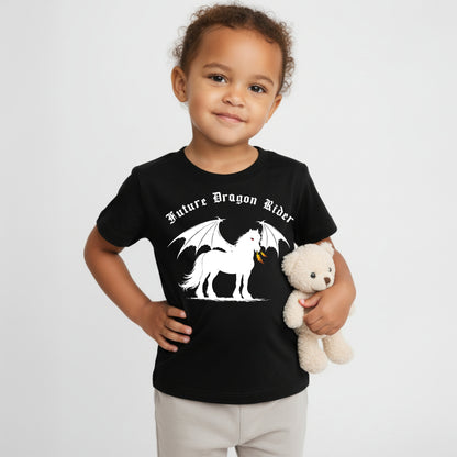 Future Dragon Rider Winged Horse Fantasy Equestrian Toddler Short Sleeve Tee