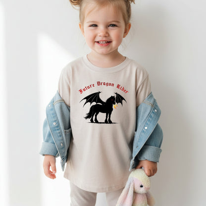 Future Dragon Rider Winged Horse Fantasy Equestrian Toddler Short Sleeve Tee