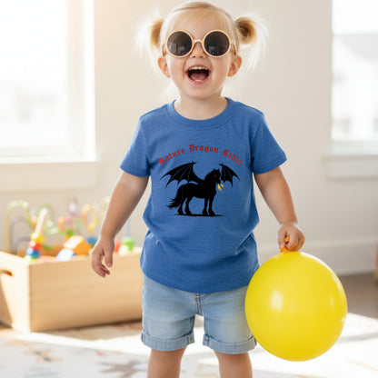 Future Dragon Rider Winged Horse Fantasy Equestrian Toddler Short Sleeve Tee
