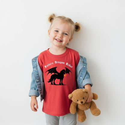 Future Dragon Rider Winged Horse Fantasy Equestrian Toddler Short Sleeve Tee