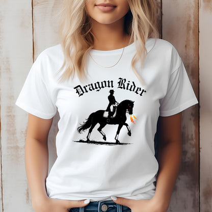 Dragon Rider Fire Breathing Horse Dressage Equestrian Fantasy Unisex Jersey Short Sleeve Tee