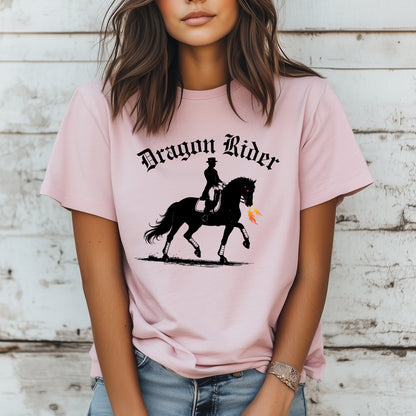 Dragon Rider Fire Breathing Horse Dressage Equestrian Fantasy Unisex Jersey Short Sleeve Tee