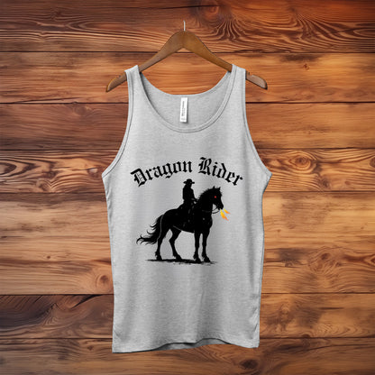 Dragon Rider Fire Breathing Horse Equestrian Fantasy Illustration Unisex Jersey Tank