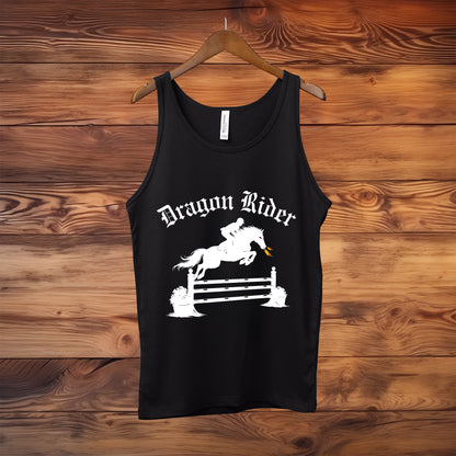 Dragon Rider Fire Breqthing Horse Jumping Equestrian Fantasy Unisex Jersey Tank