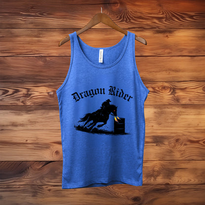 Dragon Rider Equestrian Fantasy Fire Breathing Horse Unisex Jersey Tank