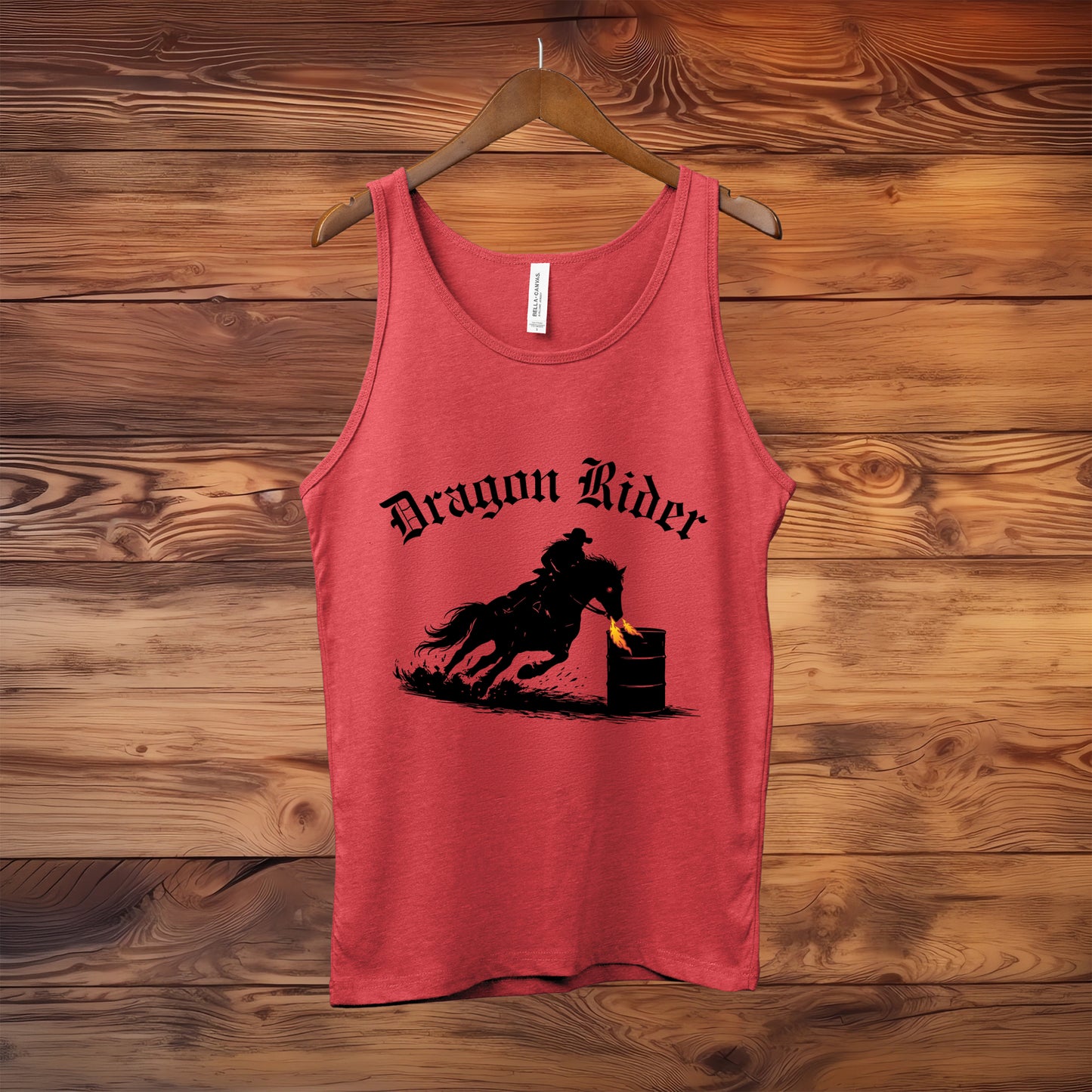 Dragon Rider Equestrian Fantasy Fire Breathing Horse Unisex Jersey Tank