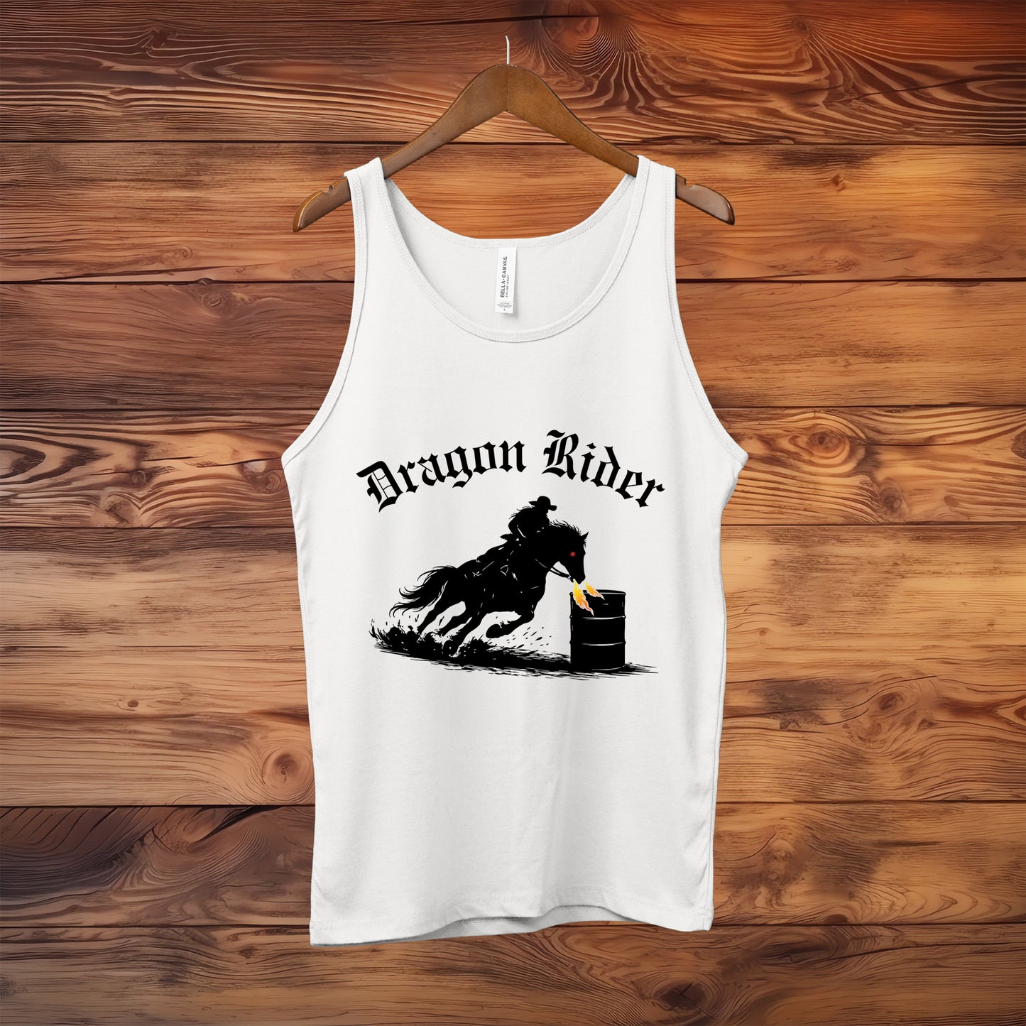 Dragon Rider Equestrian Fantasy Fire Breathing Horse Unisex Jersey Tank