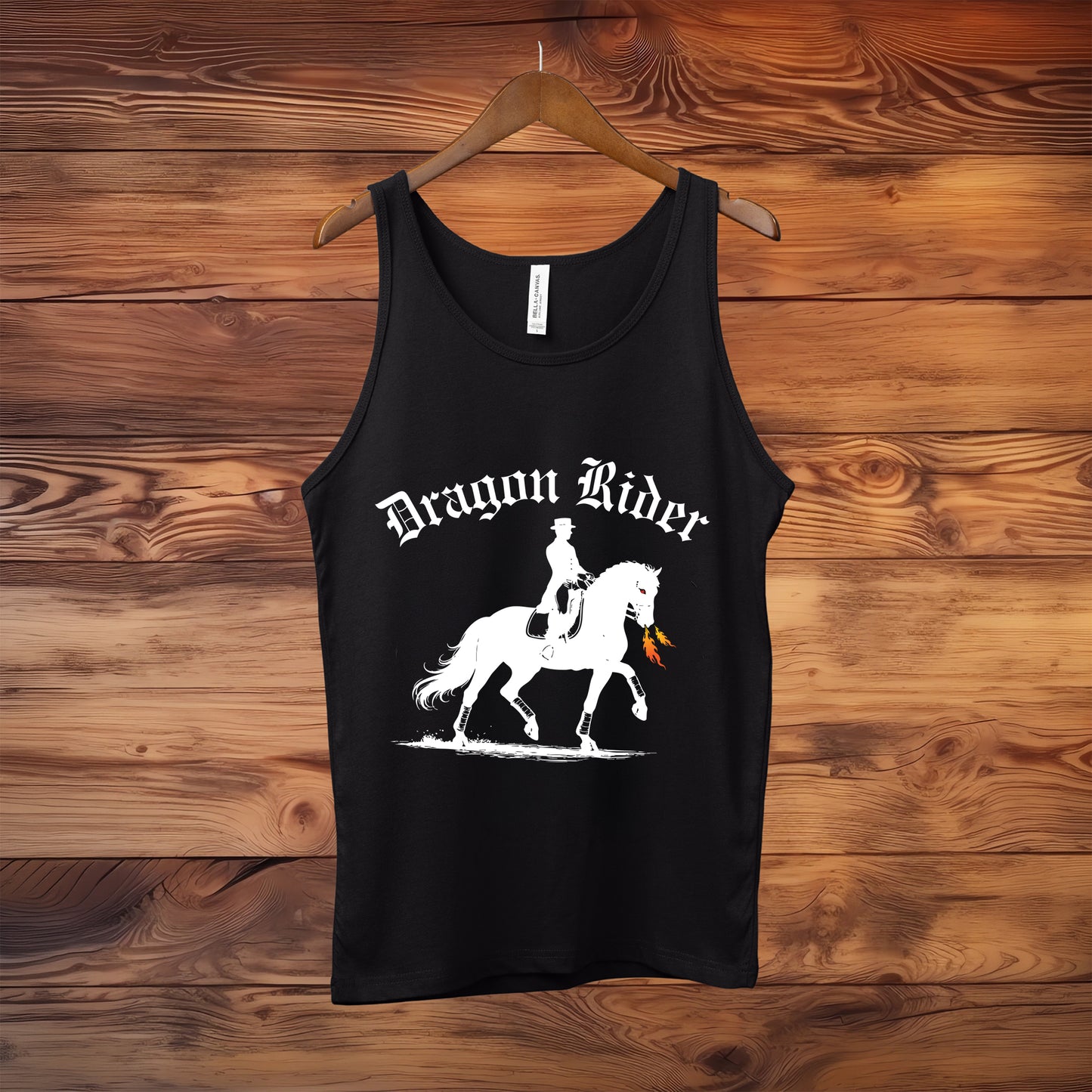 Dragon Rider Fire Breathing Horse Dressage Equestrian Fantasy Unisex Jersey Tank